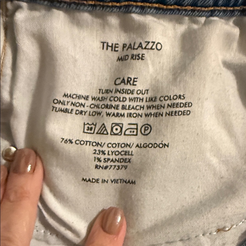 Ann Taylor The Palazzo mid-rise cuffed jeans size 12 - Picture 4 of 6